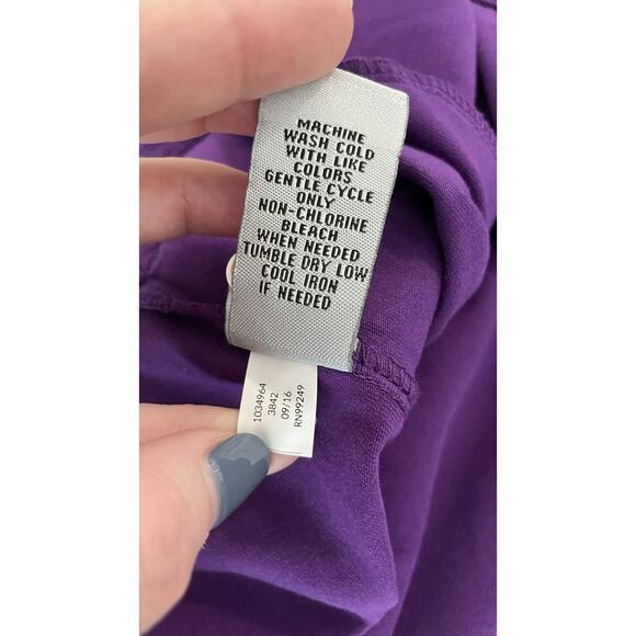 NWT Catherines Suprema Collection Purple Cotton Knit Capri Pants 5X (34/36) - Picture 8 of 12